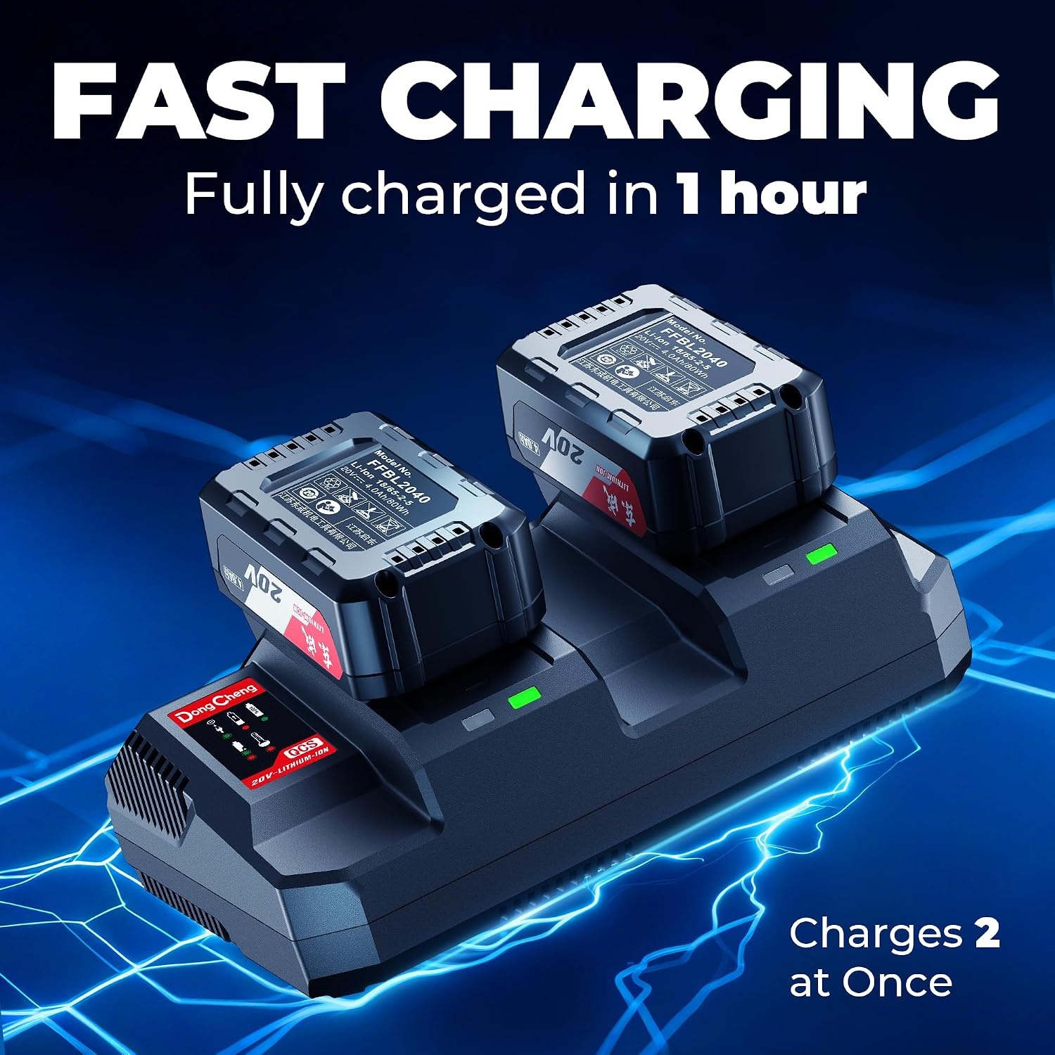 image:image20V 40VFUEL Lithumion DualPort Rapid Charger