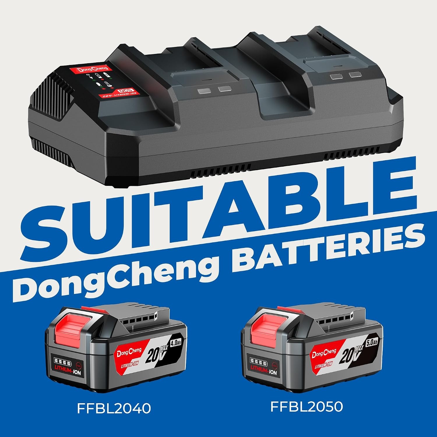 image:image20V 40VFUEL Lithumion DualPort Rapid Charger