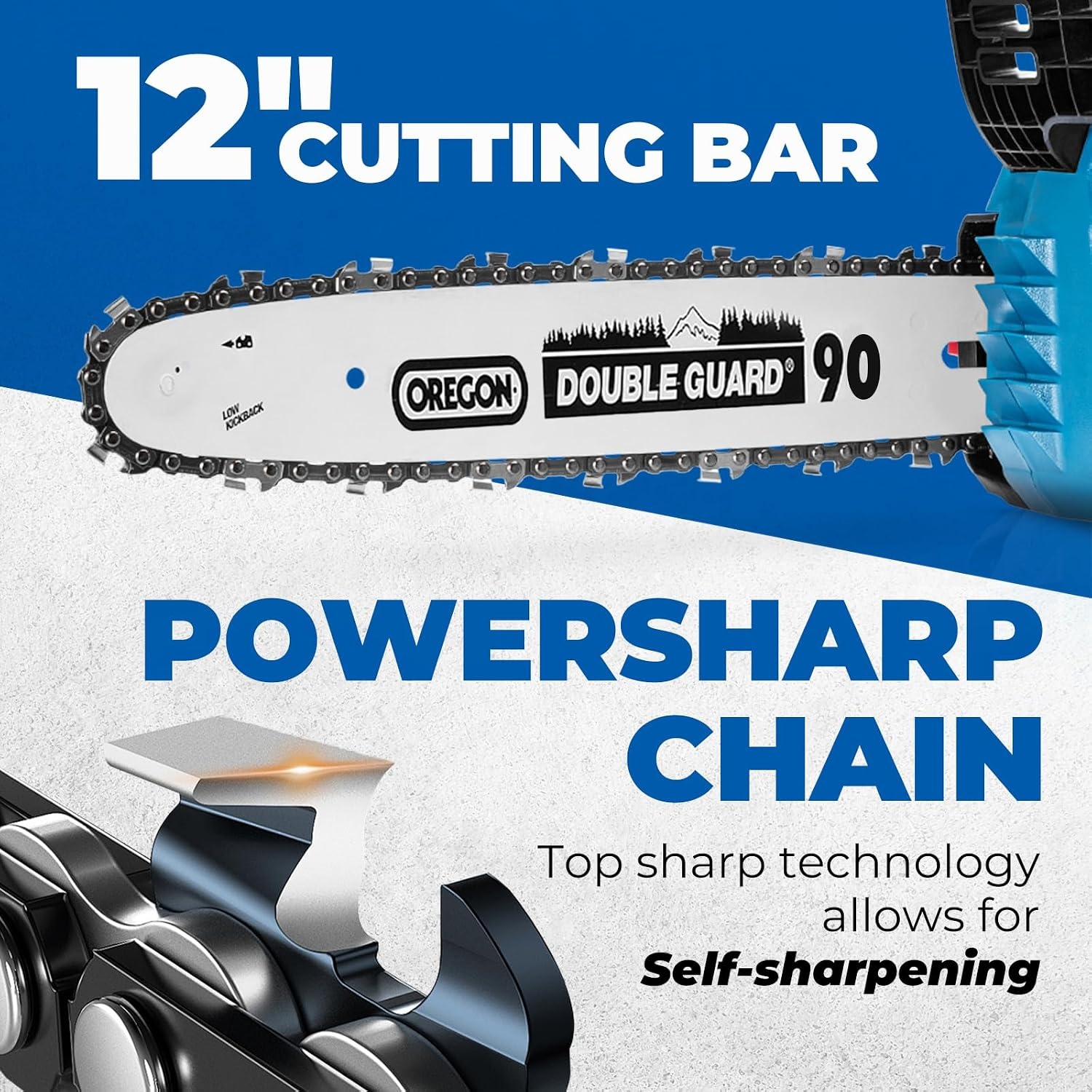 image:imageBattery amp Charger Not Included Dong Cheng 12 Inch Brushless Cordless Chainsaw 20V 12ms Chain Speed ToolFree Tensioning Auto Oiler amp Chain Brake for Wood Cutting amp Tree TrimmingTool only