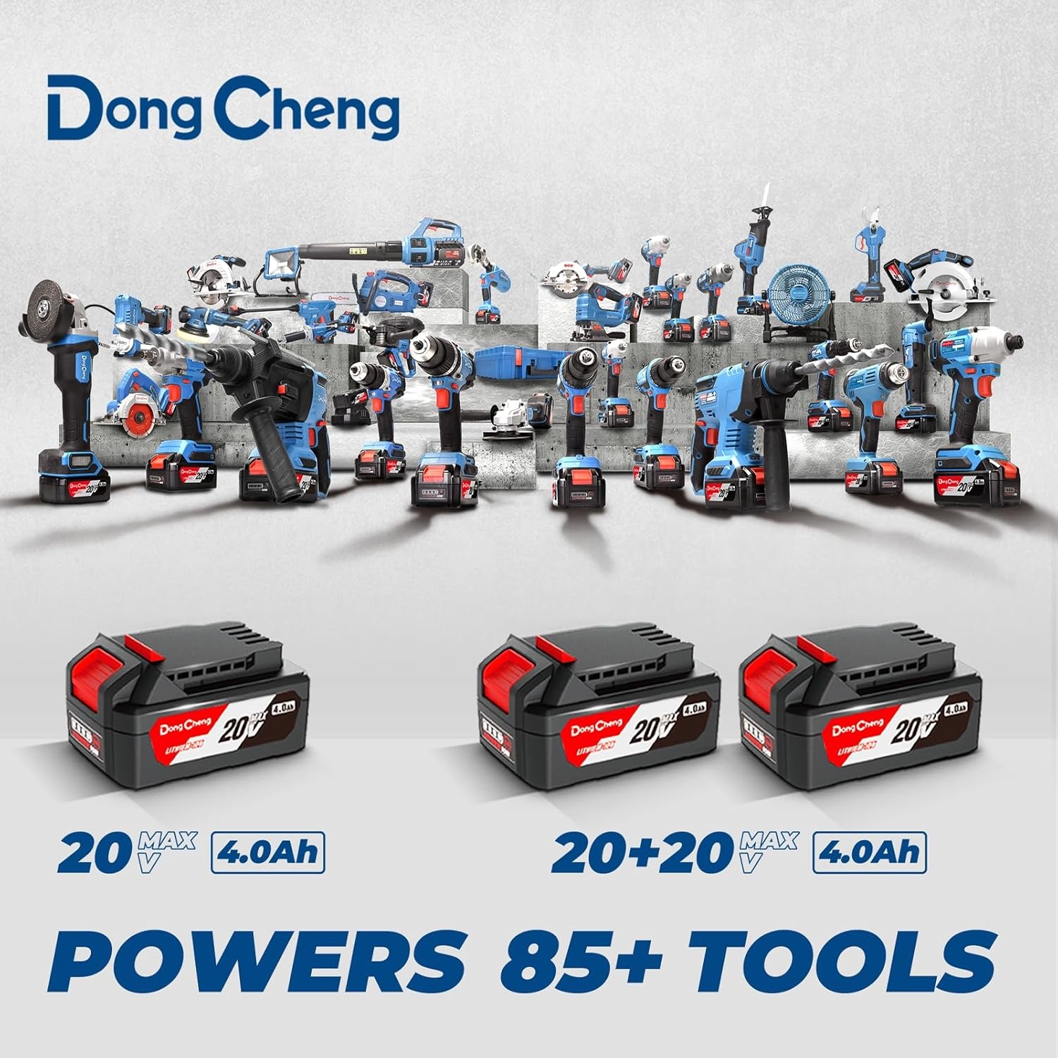 image:imageBattery amp Charger Not Included Dong Cheng 12 Inch Brushless Cordless Chainsaw 20V 12ms Chain Speed ToolFree Tensioning Auto Oiler amp Chain Brake for Wood Cutting amp Tree Trimming1x40Ah battery