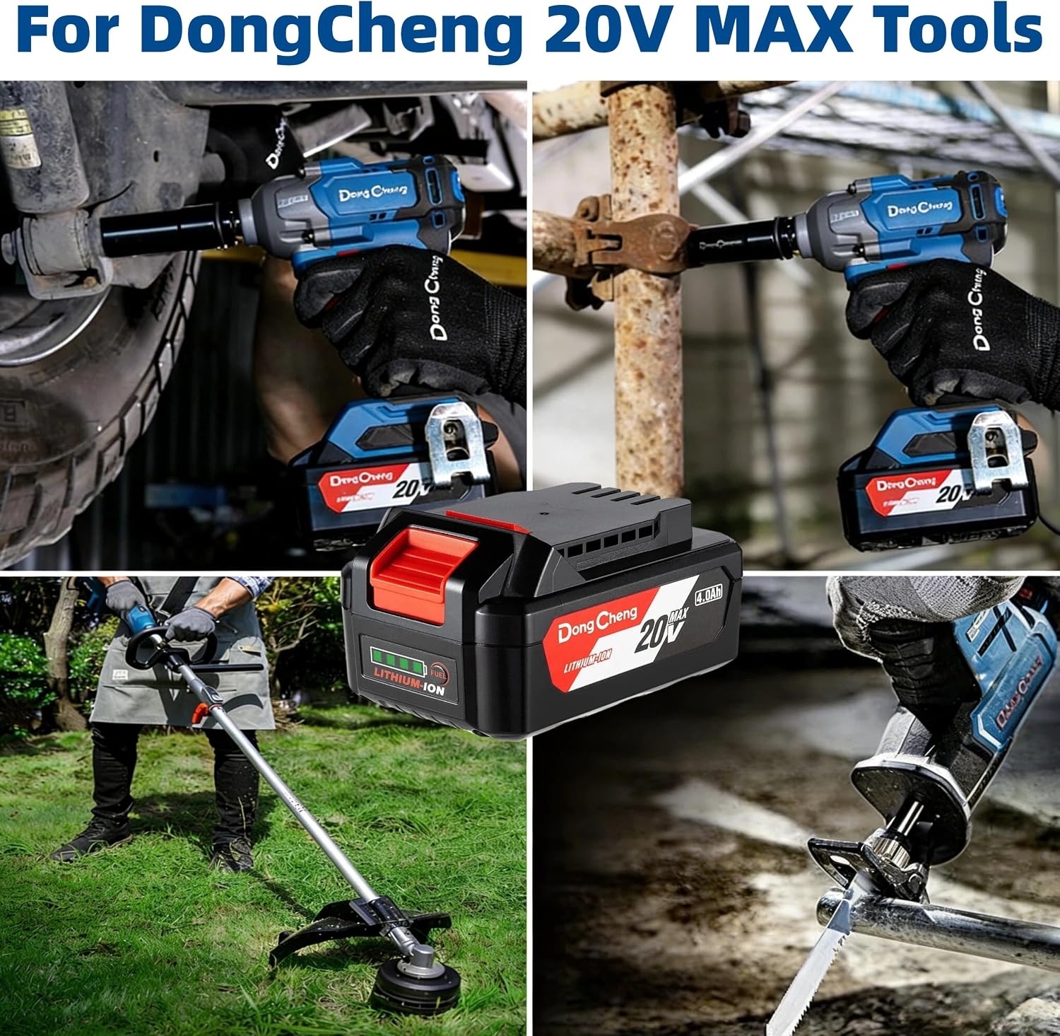 image:imageDong Cheng 18V 20V MAX 40Ah Lithumion Battery Pack Power Tools Model FFBL204040Ah FFBL2040