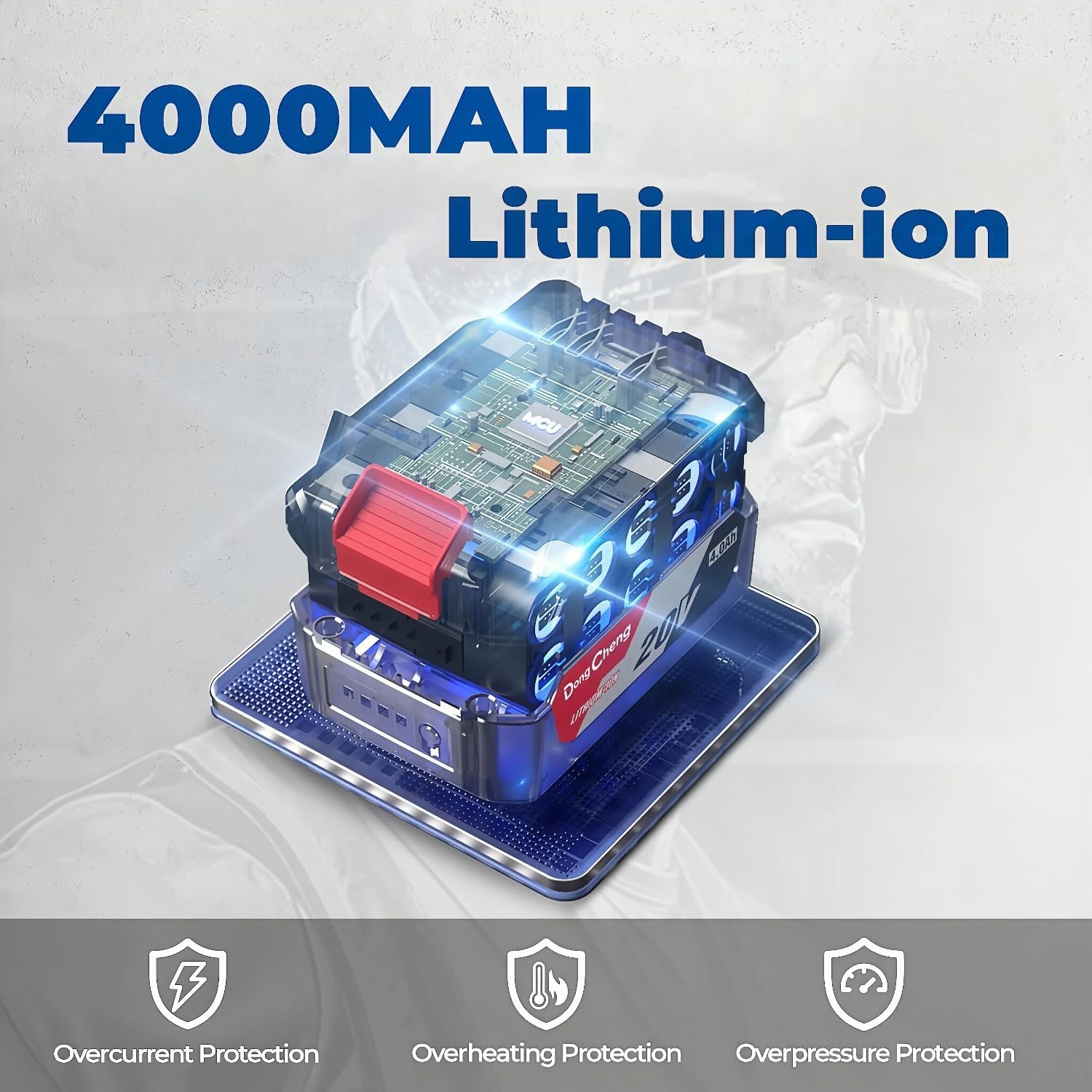 image:imageDong Cheng 18V 20V MAX 40Ah Lithumion Battery Pack Power Tools Model FFBL204040Ah FFBL2040