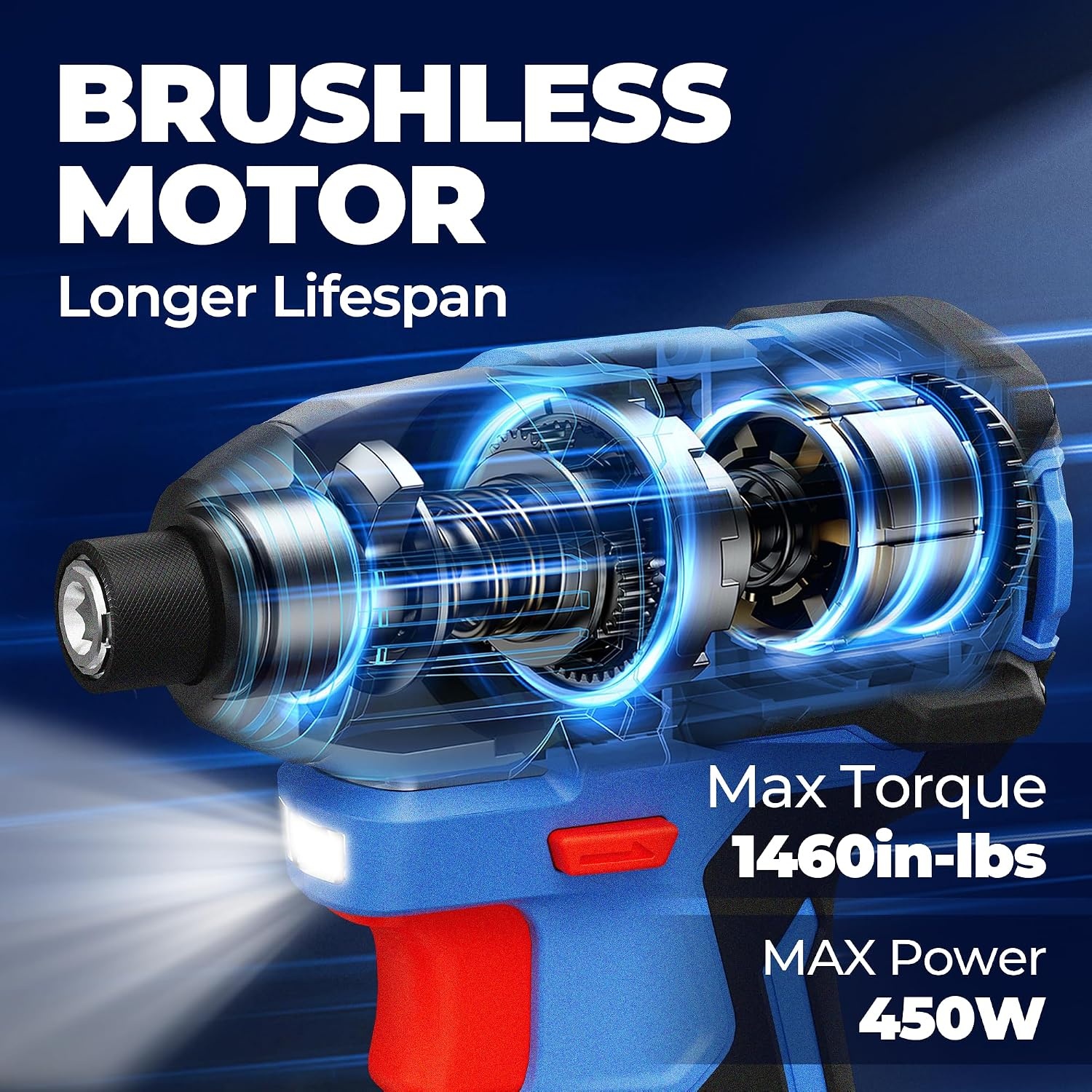 image:imageDong Cheng 20V 14 Hex Brushless Impact Driver 1460 inlbs Cordless Impact Driver with 20Ah Batteries 3Speed 49 Compact Impact Driver for Cabinetry Deck Building amp HVAC Installation1460 inlbs 1x Battery