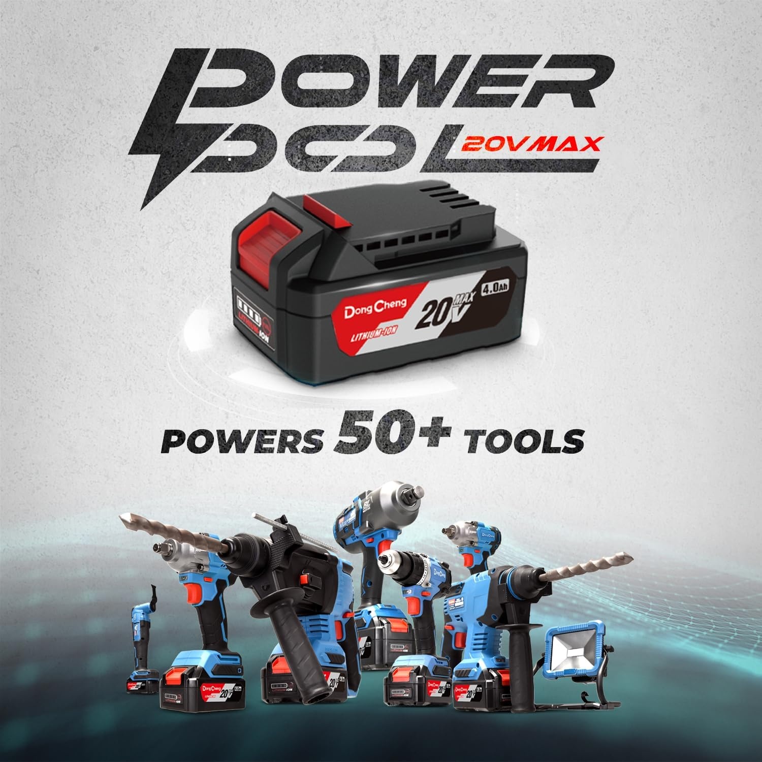 image:imageDong Cheng 20V Brushless Impact Wrench 670 ftlbs 910Nm Max Torque 12 inch 4Speed 2200RPM Cordless Impact Gun with Tool Bag 2x40Ah Battery amp Charger for Bolts on Cars Trucksetc1x40Ah Battery