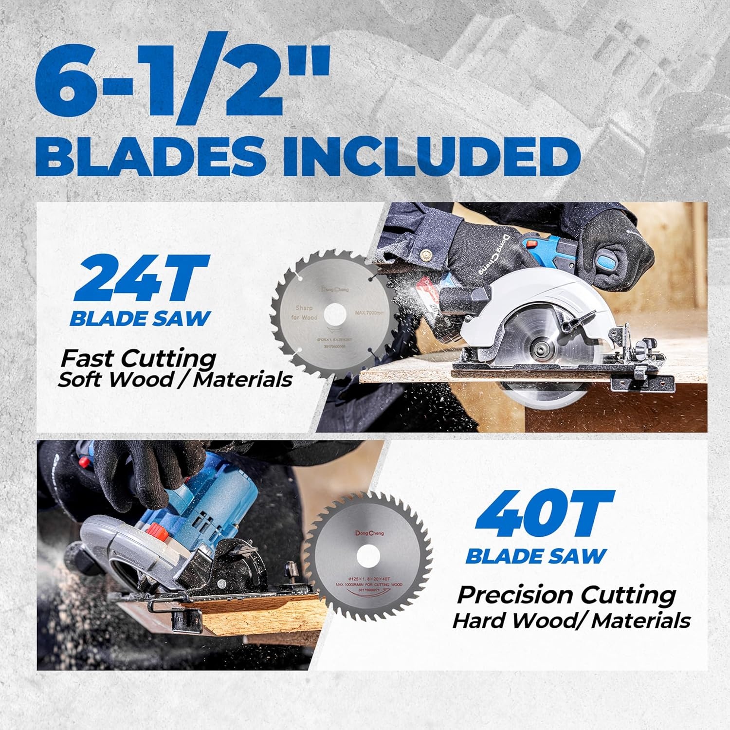 image:imageDong Cheng 20V Max Cordless Circular Saw 714Inch with Dust Collection Adaptor and Guide DCMY02185 Tool Only612 Inch Kit Set