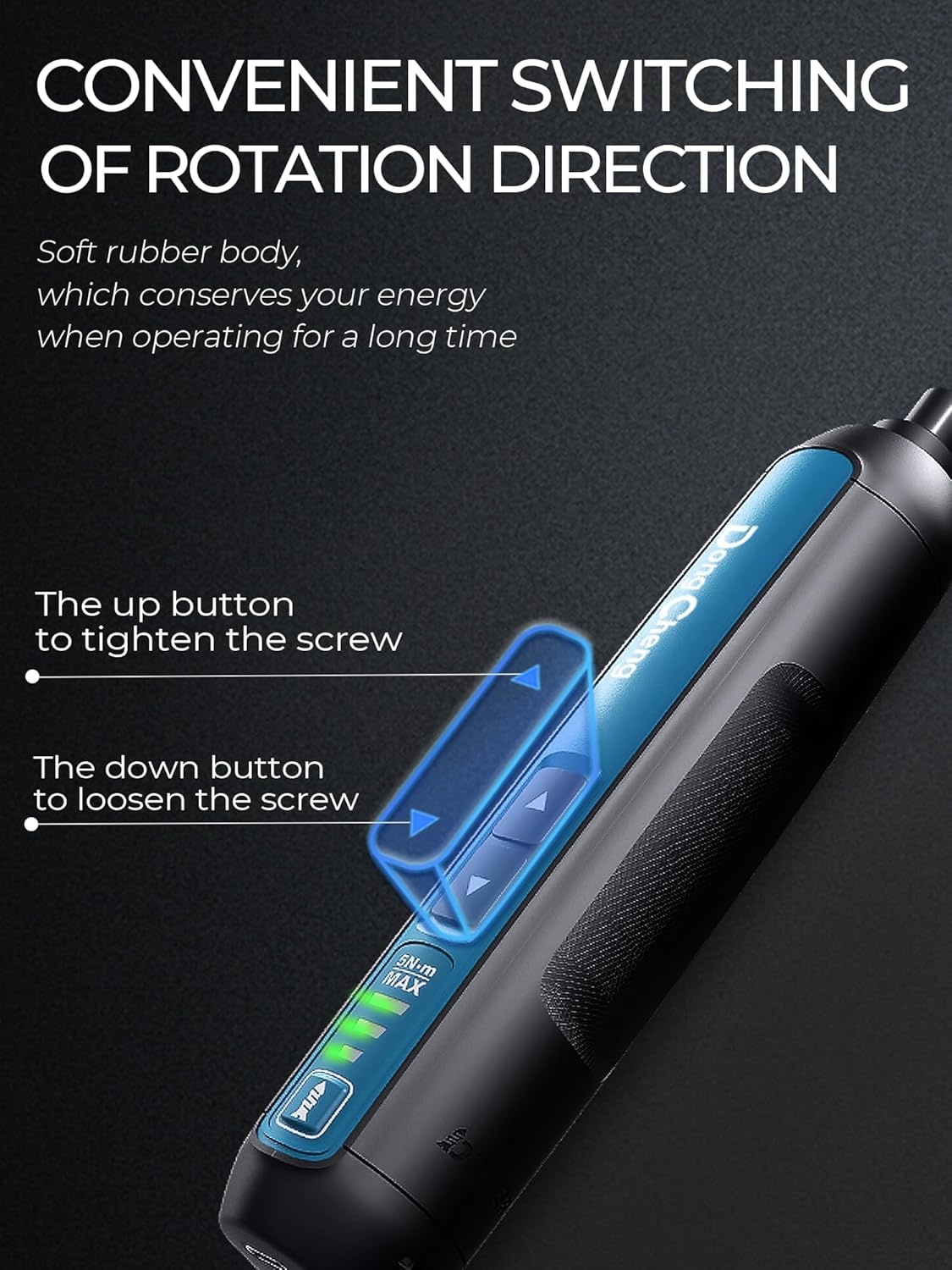 image:imageDongCheng 4V Cordless Electric Screwdriver 2000mAh Battery Powered Rechargeable Screwdriver with 3 Torque Setting Up to 5Nm 300RPM Dual LED Lights 8pcs 2Inch Magnetic Screw Bits for Home DIY