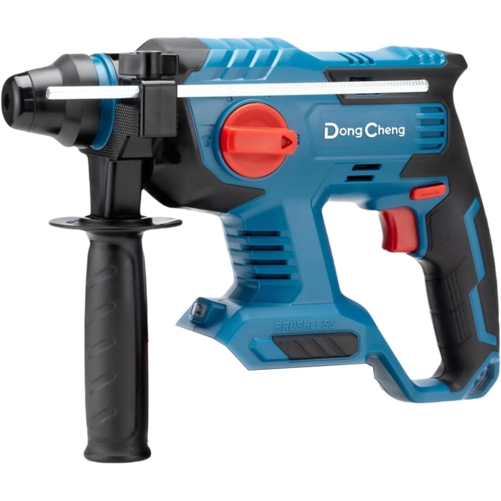 image:imageDongCheng 20V Max Brushless Rotary Hammer Drill 78 SDSPlus 21 J Impact 4 Modes 4500 BPM Cordless with 2x40Ah Battery Fast Charger 4 Bits Case for Concrete Drilling amp DemolitionBare Tool