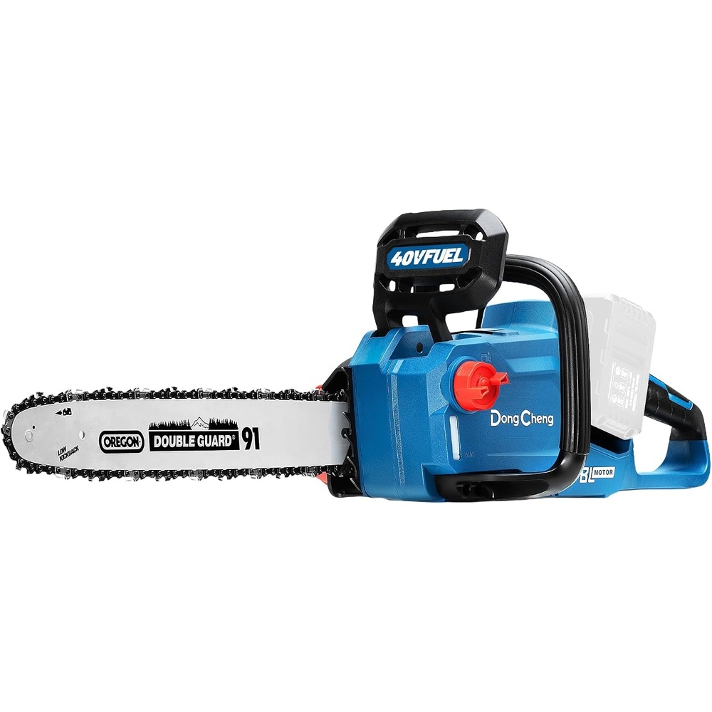 image:imageDongCheng 40V 16Inch Brushless Cordless Chainsaw with 2x40Ah Batteries GasLike Power for Tree Felling Storm Cleanup amp Firewood ToolFree Tension Quiet Electric Saw for Homeowners amp Farm UseBare Tool