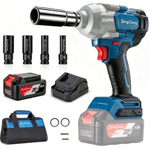 Dong Cheng 20V Brushless Impact Wrench, 670 ft-lbs (910N.m) Max Torque, 1/2 inch 4-Speed 2200RPM Cordless Impact Gun with Tool Bag, 2×4.0Ah Battery & Charger for Bolts on Cars, Trucks.etc(1×4.0Ah Battery)