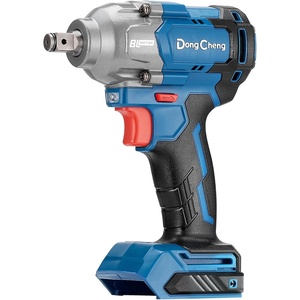 Dong Cheng 20V Brushless Impact Wrench, Max Torque 503 ft-lbs (682 N.m), 1/2 inch with 3 Mode Speed, 2400 RPM Cordless Impact Gun, Includes 4.0Ah Battery, Charger, 5 Impact Sockets and Kit Bag(Bare Tool)