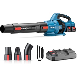 Dong Cheng Brushless Cordless Leaf Blower, 40V Battery Powered Blower with 2 * 4.0Ah Batteries & Charger, 650 CFM High-Efficiency Blower for Sidewalks, Driveways, Town Care, Blowing Leaves and Snow(Leaf Blower)